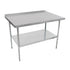 John Boos UFBLG2424 24" x 24" Work Table, Galvanized Undershelf and Legs