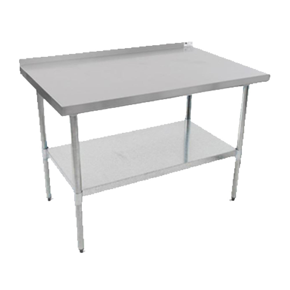 John Boos UFBLS3030 30" x 30" Stainless Steel Budget Work Table with Backsplash