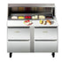 Traulsen UPT7218-DD-SB 72" Refrigerated Counter with Stainless Steel Back