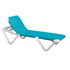Grosfillex US101241 Nautical Adjustable Sling Chaise - Turquoise w/ White Frame (Case of 2)