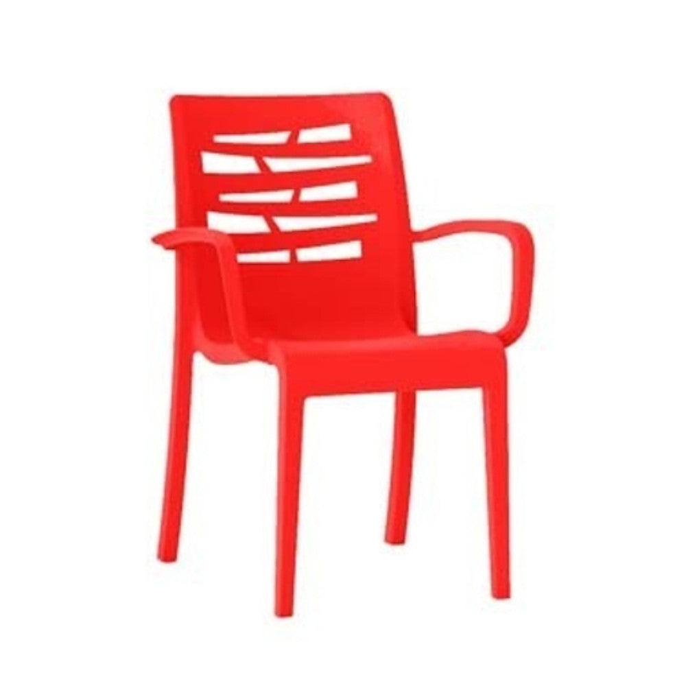 Grosfillex US118414 Red Essenza Stacking Armchair (16 per case)