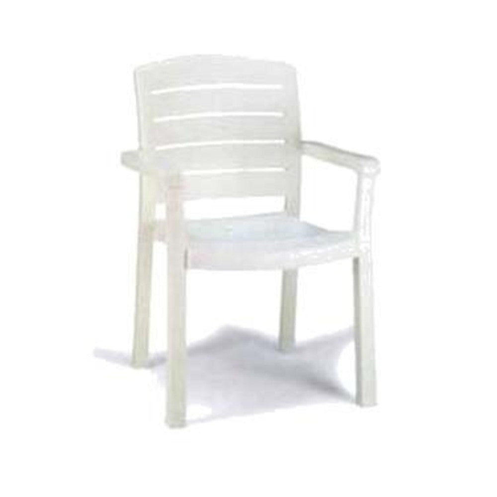 Grosfillex US119004 White Acadia Armchair (4 per case)