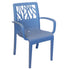 Grosfillex US200680 Vegetal Denim Blue Stacking Sidechair (16 per case)