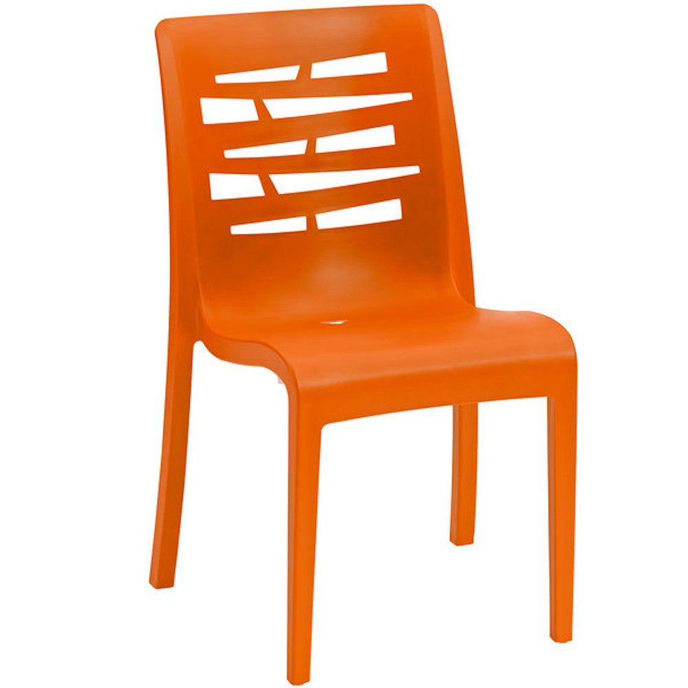 Grosfillex US118019 Orange Essenza Stacking Sidechair (16 per case)