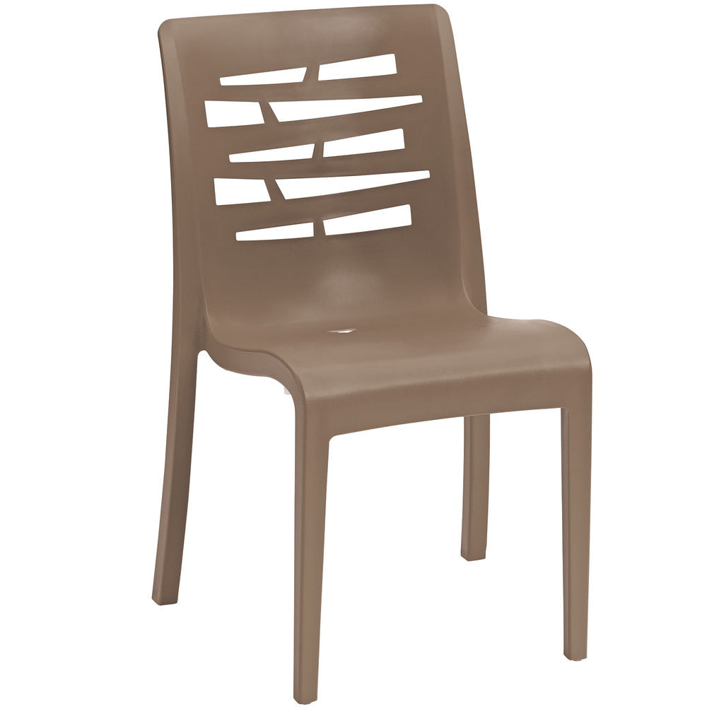 Grosfillex US218181 Taupe Essenza Stacking Sidechair (16 per case)