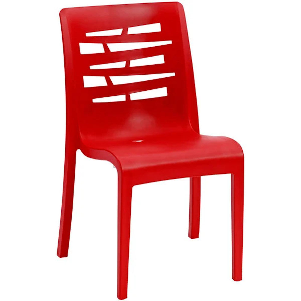 Grosfillex US218414 Red Essenza Stacking Sidechair (16 per case)