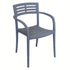 Grosfillex US336680 Vogue Denim Blue Stacking Armchair (4 per case)
