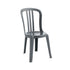 Grosfillex US495002 Charcoal Miami Bistro Stacking Chair (case of 4)