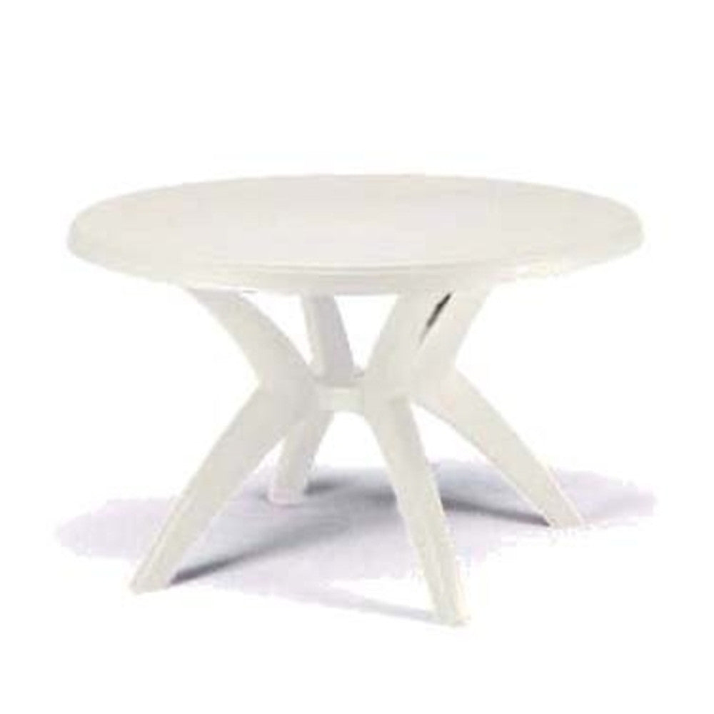 Grosfillex US526704 White Ibiza 46" Round Pedestal Table