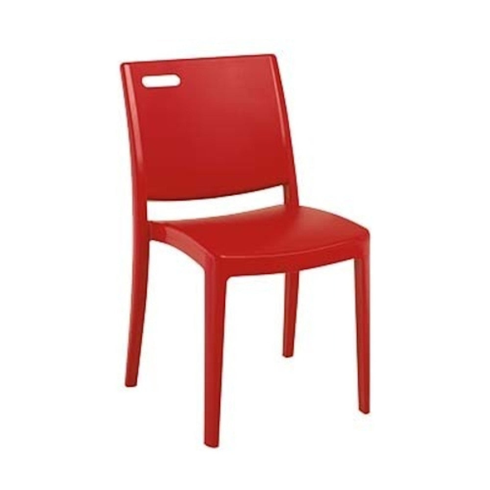 Grosfillex US563202 Apple Red Metro Stacking Chair (case of 16)