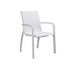 Grosfillex US645096 White/Glacier White Sunset Stacking Armchair (case of 4)