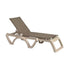 Grosfillex US679181 Taupe/Sandstone Jamaica Beach Stacking Chaise (Case of 2)