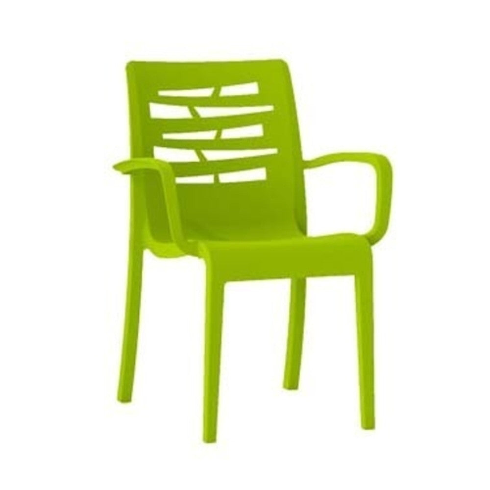 Grosfillex US811152 Fern Green Essenza Stacking Armchair (case of 4)