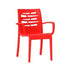 Grosfillex US811414 Red Essenza Stacking Armchair (case of 4)