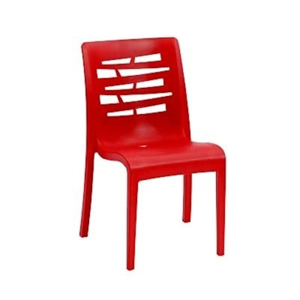 Grosfillex US812414 Red Essenza Stacking Sidechair (case of 4)