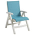 Grosfillex UT004004 Turquiose Jamaica Beach Folding Sling Chair w/ White Frame (2 per case)
