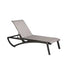 Grosfillex UT246288 Solid Gray/Volcanic Black Sunset Chaise Lounge (2 per case)