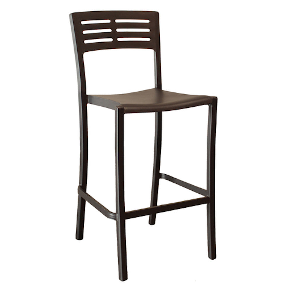 Grosfillex UT638017 Black Vogue Stacking Barstool (case of 8)