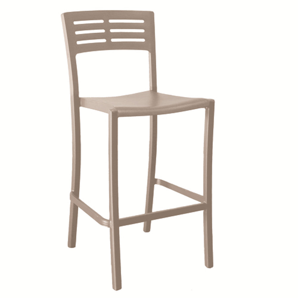 Grosfillex UT638181 French Taupe Vogue Stacking Barstool (case of 8)