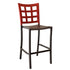 Grosfillex UT640202 Apple Red/Charcoal Plazza Stacking Barstool (case of 8)