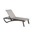 Grosfillex UT642288 Solid Gray/Volcanic Black Sunset Chaise Lounge (case of 12)