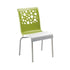 Grosfillex UT835152 Fern Green/White Tempo Stacking Chair (Case of 4)