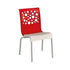 Grosfillex UT835414 Red/White Tempo Stacking Chair (Case of 4)