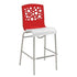 Grosfillex UT836414 Red/White Tempo Stacking Barstool (Case of 8)