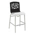 Grosfillex UT838017 Black/White Tempo Stacking Barstool (Case of 2)