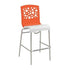 Grosfillex UT838019 Orange/White Tempo Stacking Barstool (Case of 2)