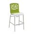 Grosfillex UT838152 Fern Green/White Tempo Stacking Barstool (Case of 2)