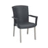 Grosfillex UT903002 Charcoal Havana Classic Stacking Armchair (Case of 4)