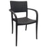Grosfillex UT986002 Charcoal Java Arm Chair (Case of 4)