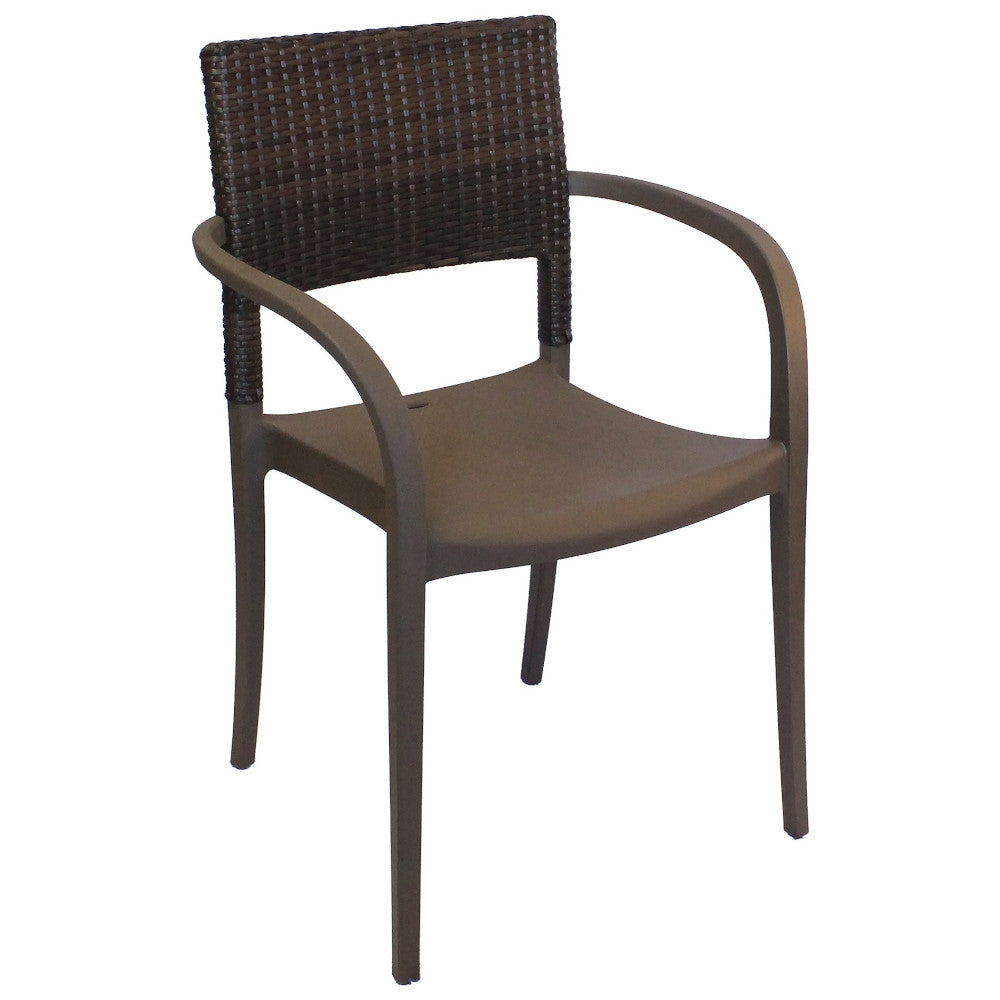 Grosfillex UT986037 Bronze Java Arm Chair (case of 4)