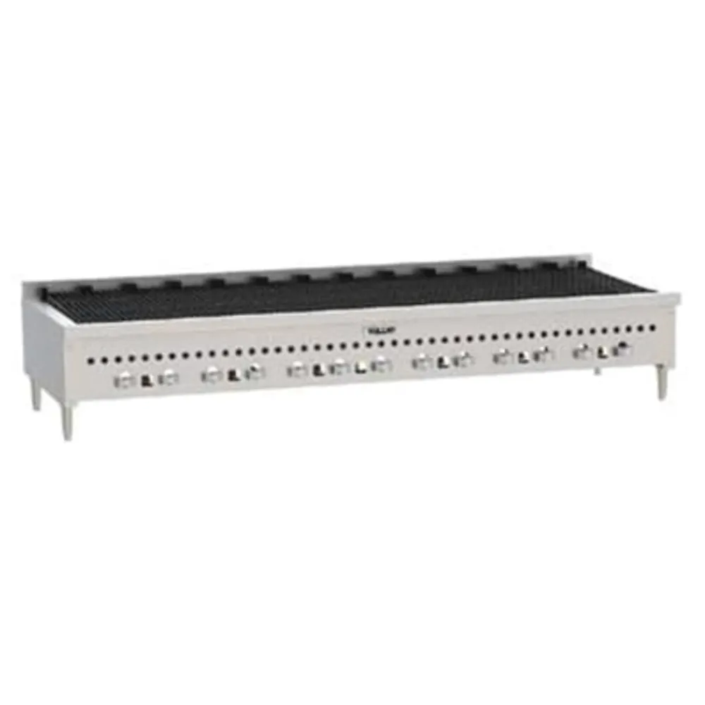 Vulcan VCCB72 Countertop Low Profile 72" Gas Charbroiler - 188,500 BTU