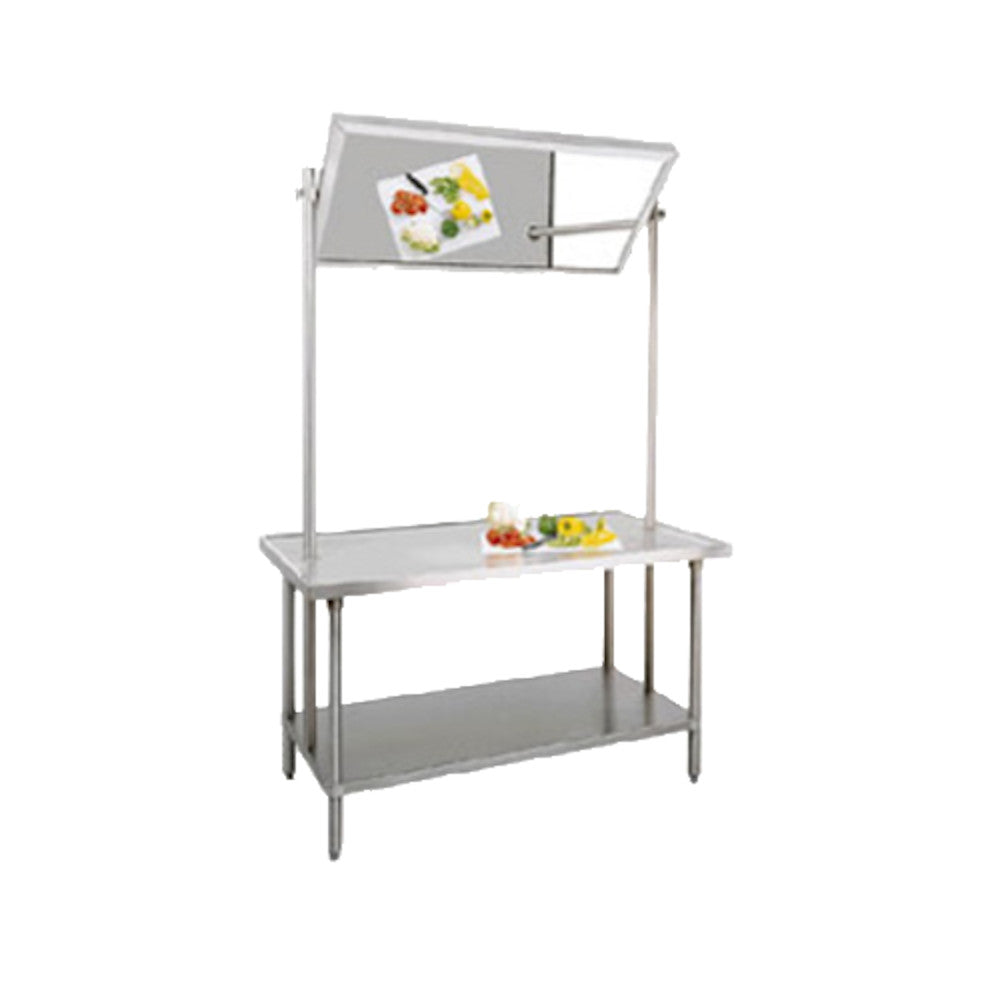 Advance Tabco VSS-DT-366 Demo Table with Table Mounted Glass Mirror 72"W x 36"D x 97"H