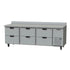 Beverage Air WTRD93AHC-6 93" Refrigerated Counter Work Top With Drawers