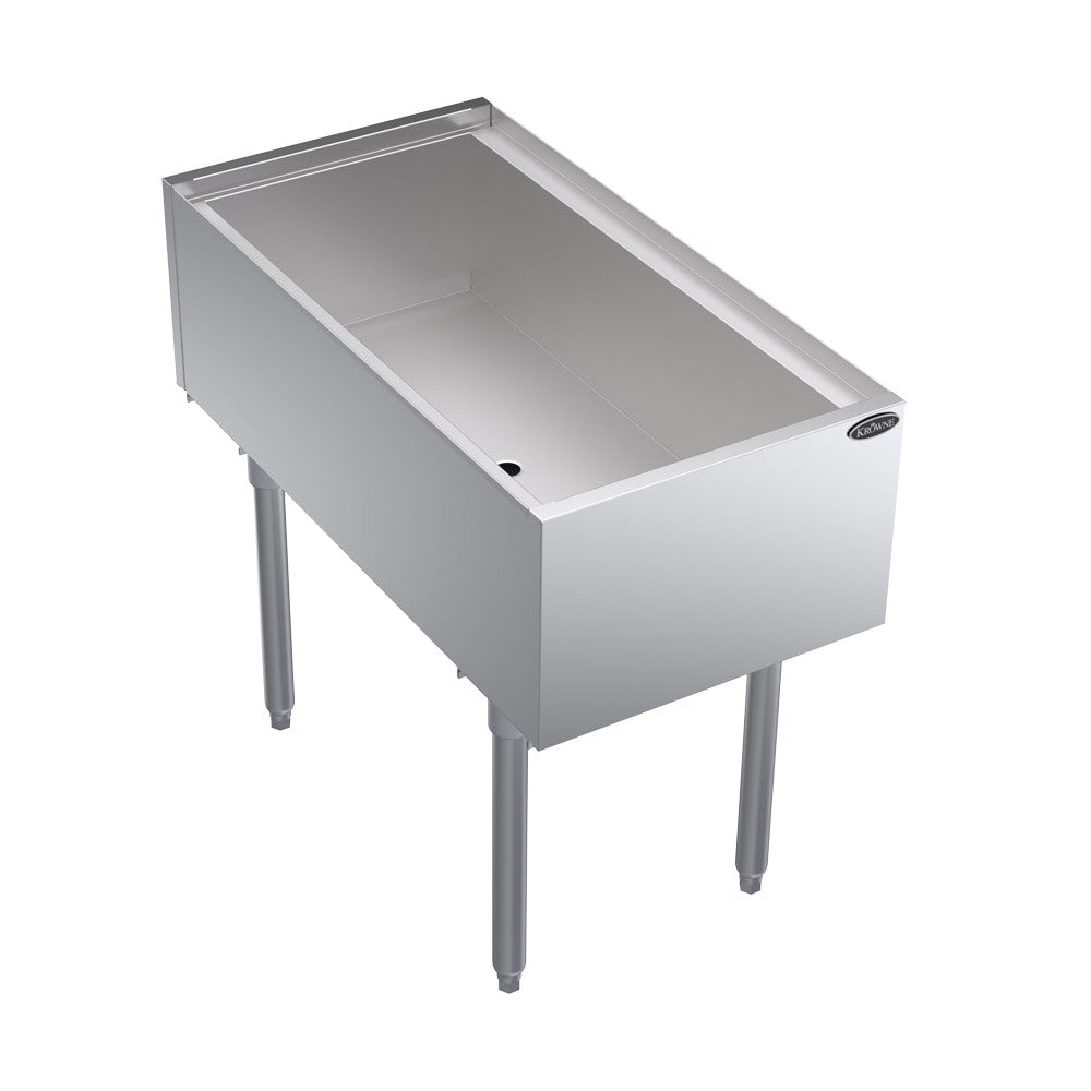 Krowne Metal KRPT-1836-10 Royal Series Underbar Pass-Thru Ice Bin / Cocktail Station