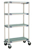 Metro X336BGX3 MetroMax i Stem Caster Cart, Open Grid Shelves